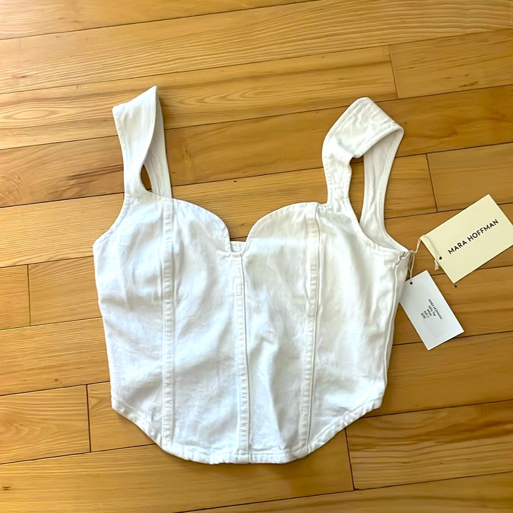Mara Hoffman Milla Denim Top Size 2